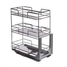 Бутылочница 300мм ALBA 3-уровневая с доводчиком, донное крепление Бутылочница 300мм ALBA 3-уровневая с доводчиком, донное крепление