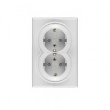 Розетка двухместная с з/к и з/ш 16A/250V