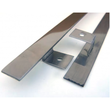 Планка для стеновой панели соединительная L - 600 мм, нержавейка матовая