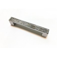 Ручка скоба 103/1  хром + стразы